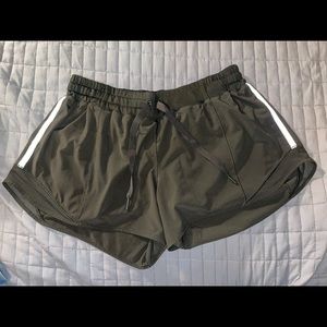 Lululemon Army Green Drawstring Shorts 10